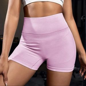 Pink shorts high waisted